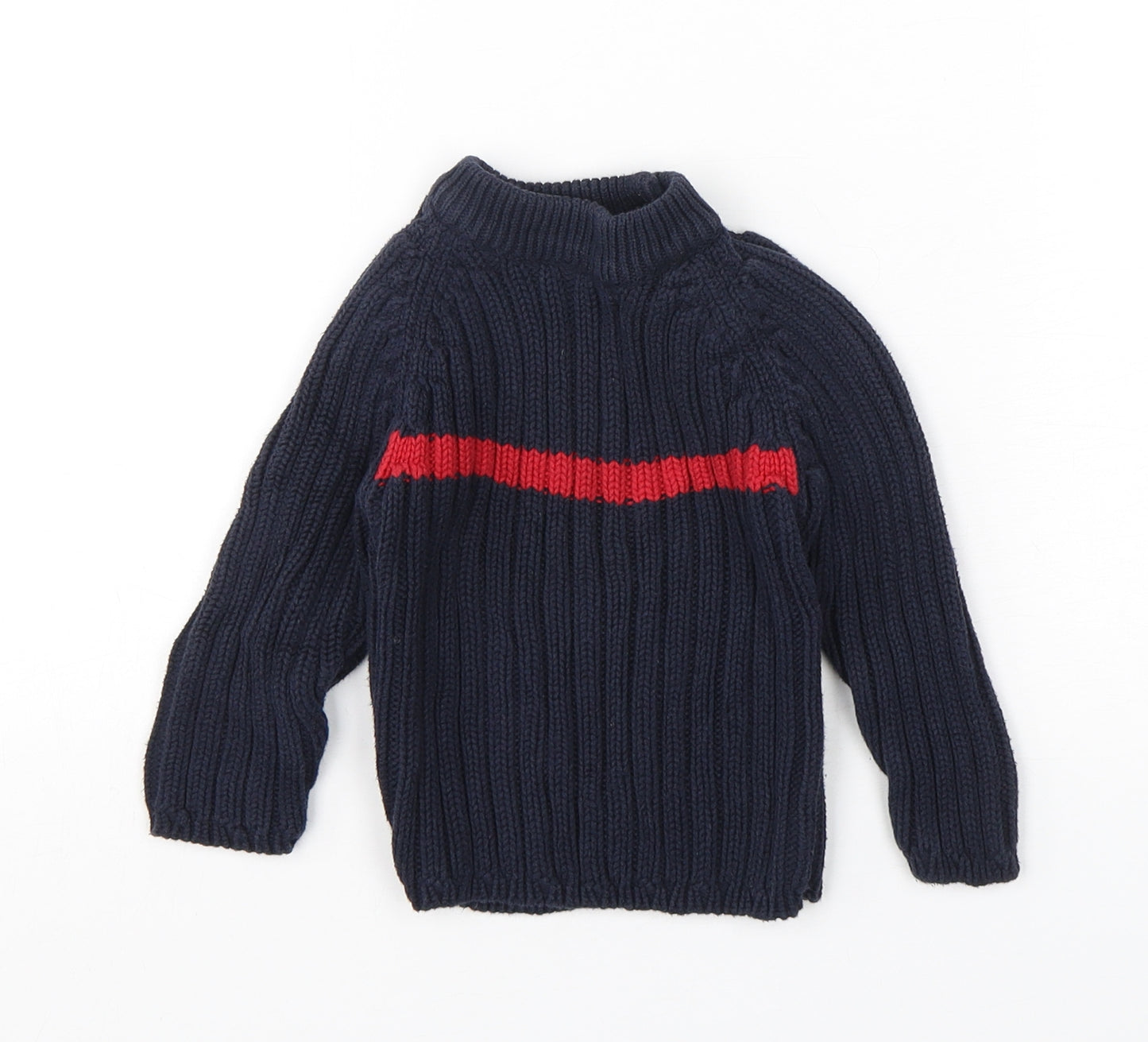 Baby Basics Boys Blue  Cotton Pullover Jumper Size 12-18 Months