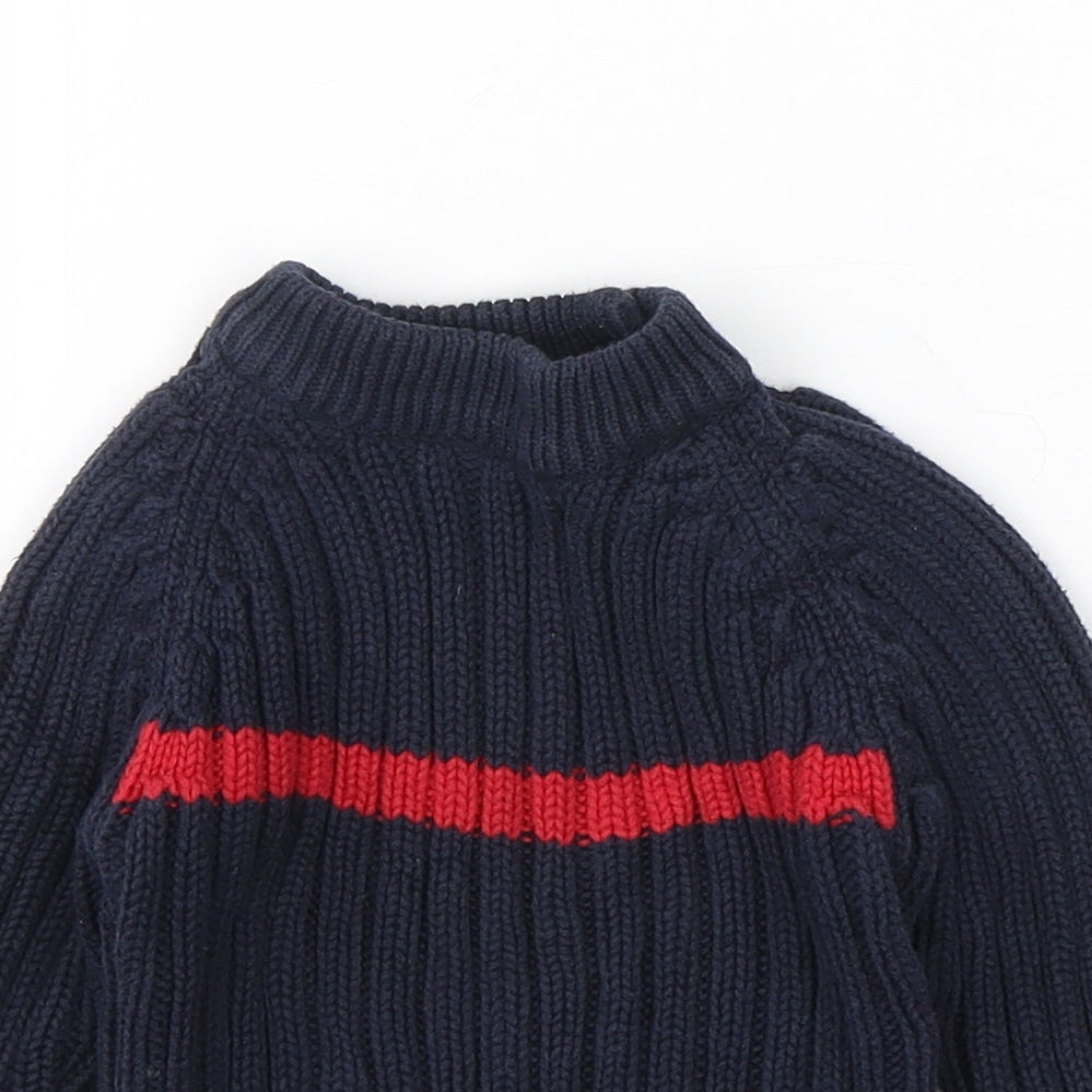 Baby Basics Boys Blue  Cotton Pullover Jumper Size 12-18 Months