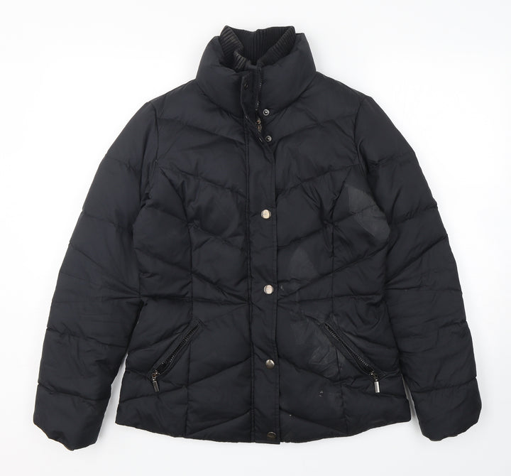 Espirit Womens Black Puffer Jacket Jacket Size 10 Zip