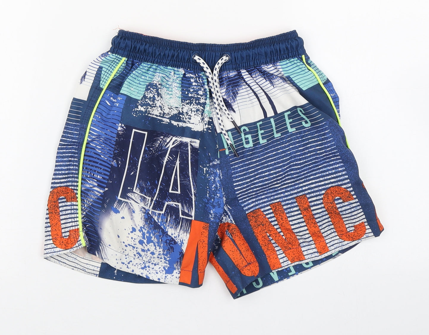 Cool Vibe Boys Multicoloured  Polyester Sweat Shorts Size 6-7 Years  Regular Tie - Swim Trunks