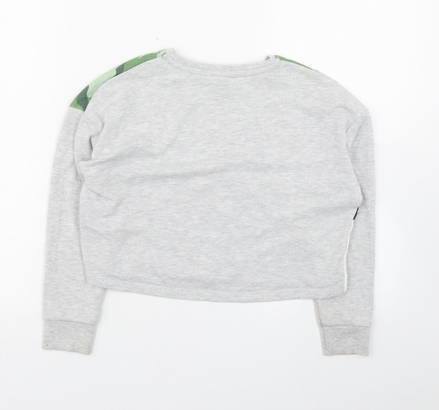 George Boys Grey Camouflage Cotton Pullover Sweatshirt Size 7-8 Years  Pullover