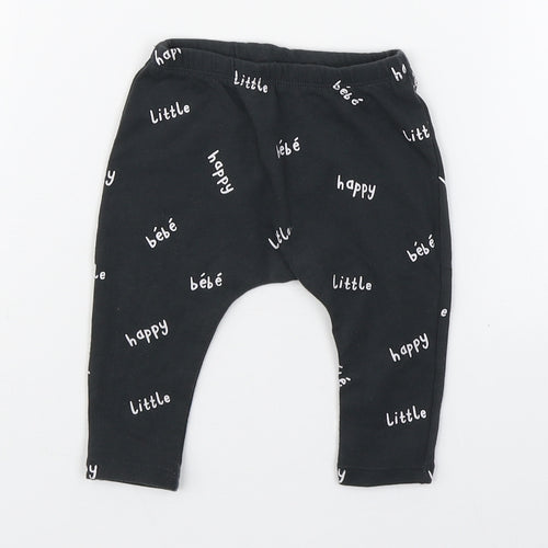 NEXT Baby Grey Geometric Cotton Jogger Leggings Size 3-6 Months