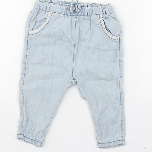 NEXT Baby Blue  100% Cotton Jogger Jeans Size 3-6 Months