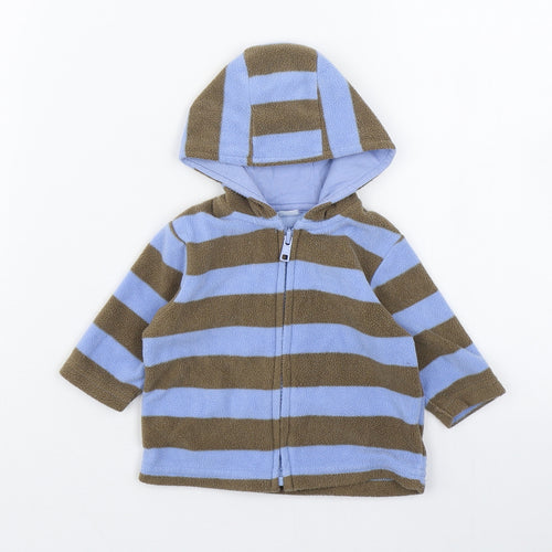 Cherokee Baby Blue Striped  Jacket  Size 0-3 Months   Zip