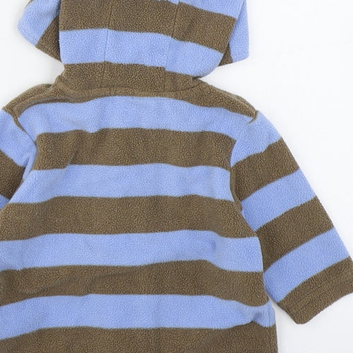 Cherokee Baby Blue Striped  Jacket  Size 0-3 Months   Zip