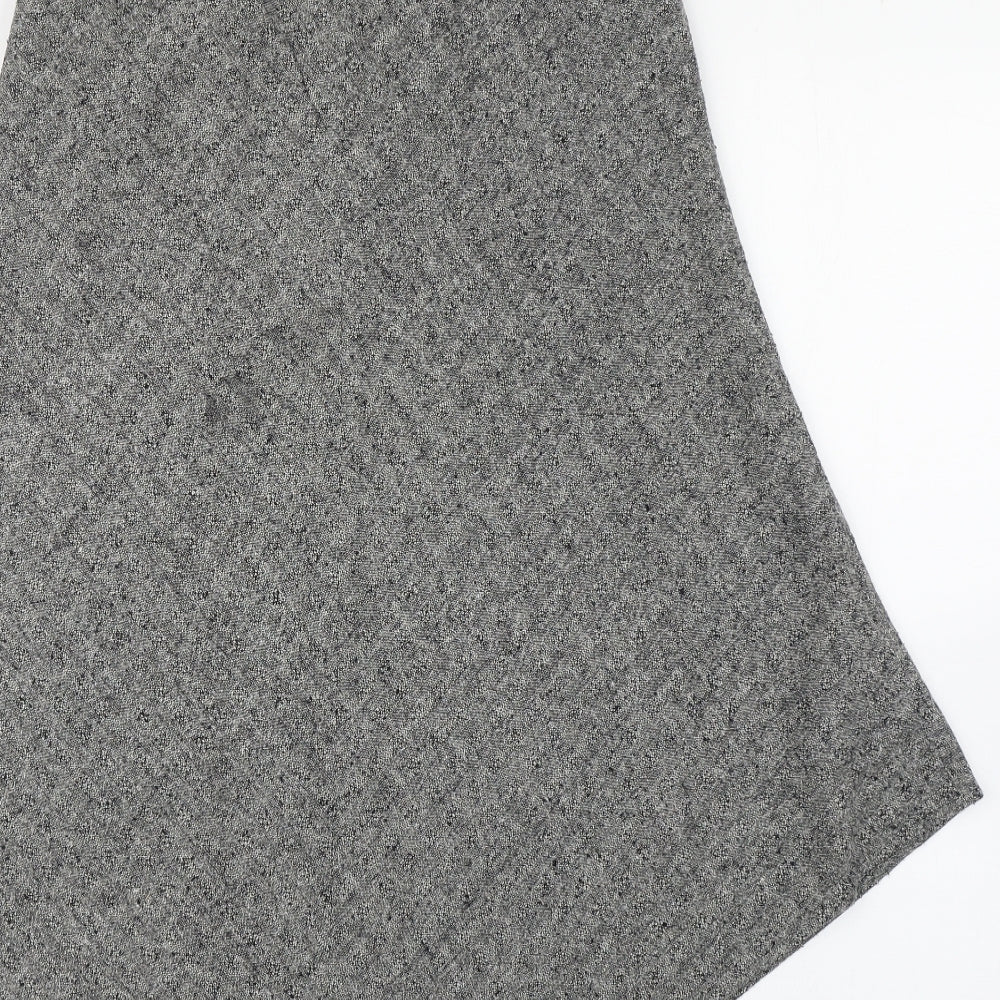 Episode Womens Grey  Silk A-Line Skirt Size 6   Zip