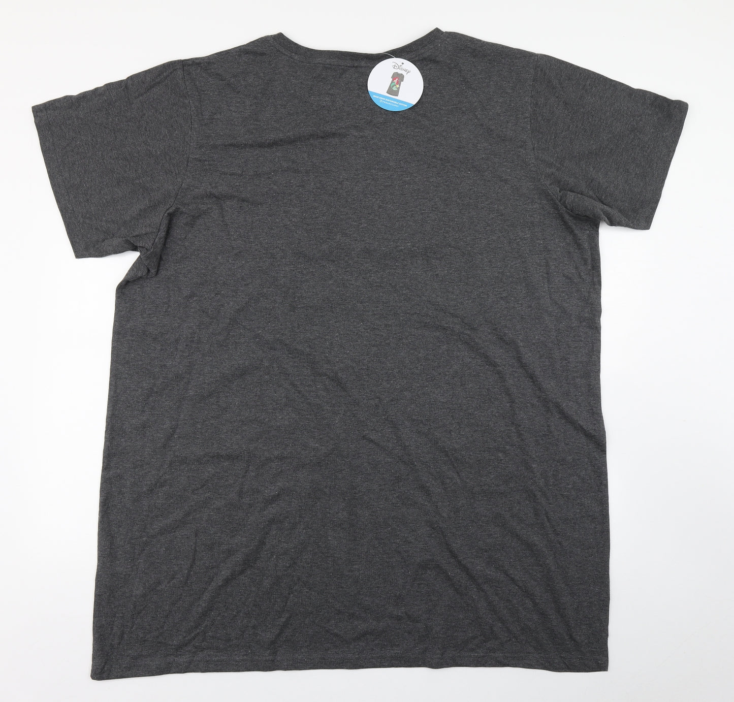 Primark Womens Grey Solid Cotton Top Pyjama Top Size 2XL   - The Little Mermaid