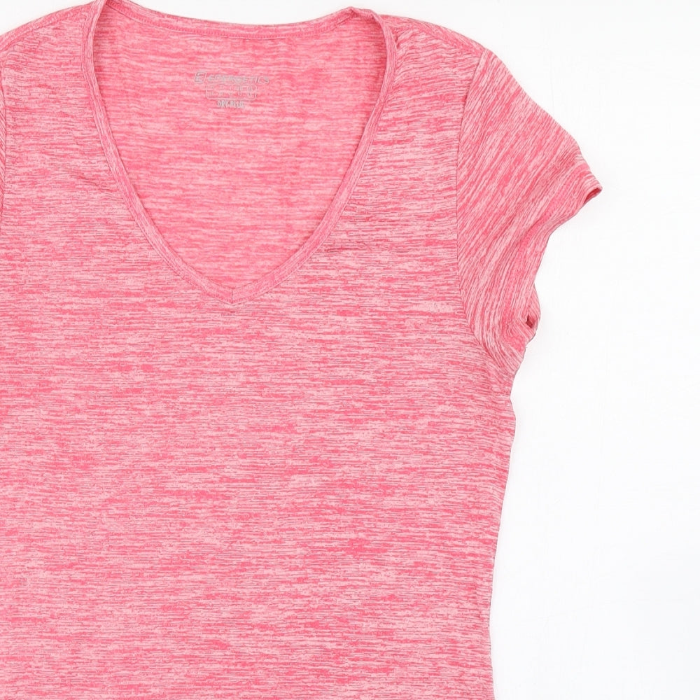 ENERGETICS Womens Pink  Polyester Basic T-Shirt Size 10 V-Neck Pullover