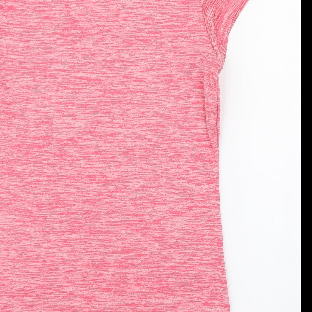 ENERGETICS Womens Pink  Polyester Basic T-Shirt Size 10 V-Neck Pullover