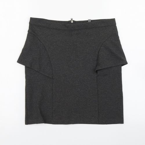 Limited Collection Womens Grey  Viscose Straight & Pencil Skirt Size 8   Zip