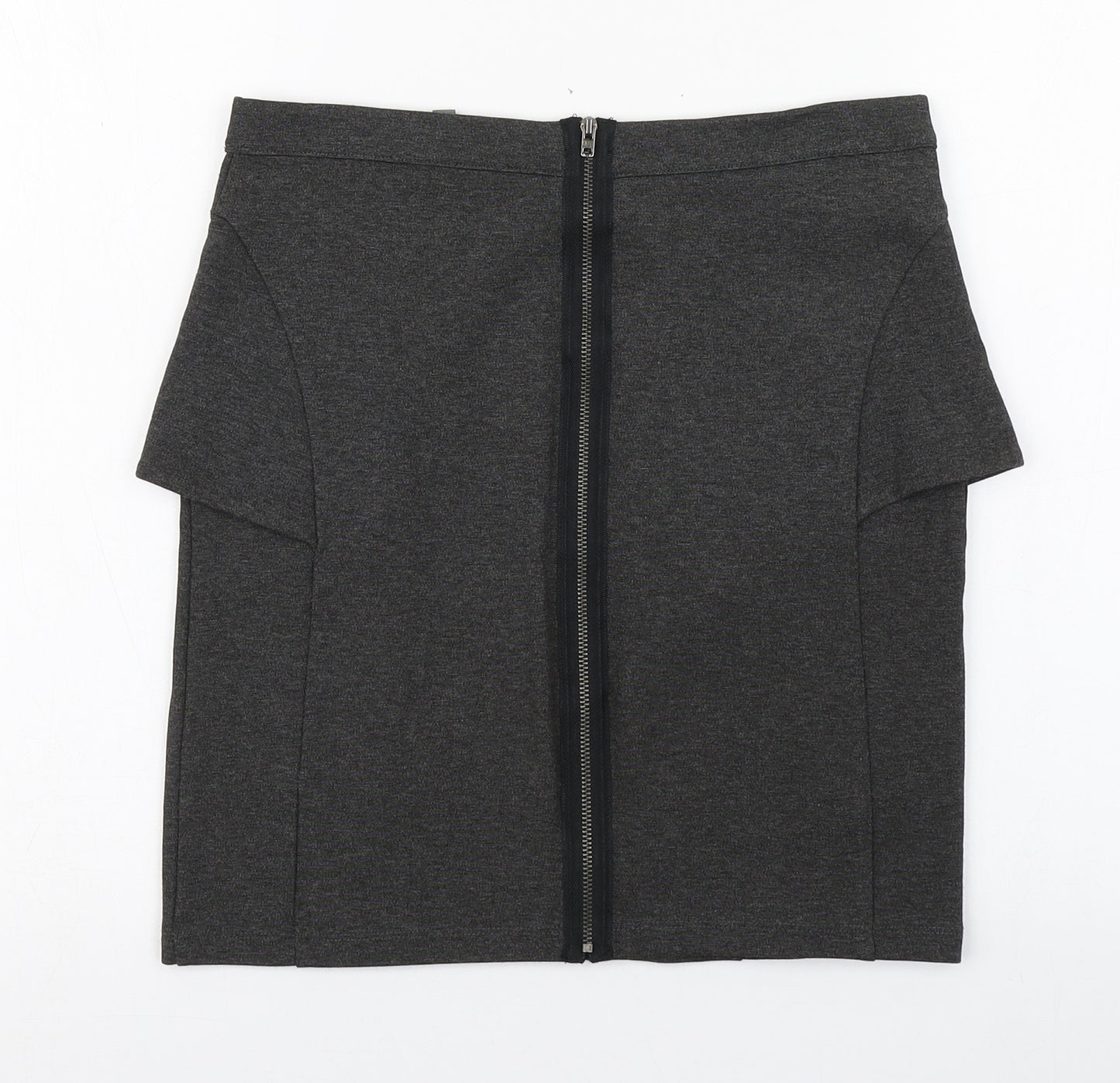 Limited Collection Womens Grey  Viscose Straight & Pencil Skirt Size 8   Zip