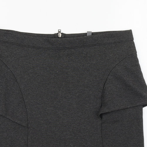 Limited Collection Womens Grey  Viscose Straight & Pencil Skirt Size 8   Zip