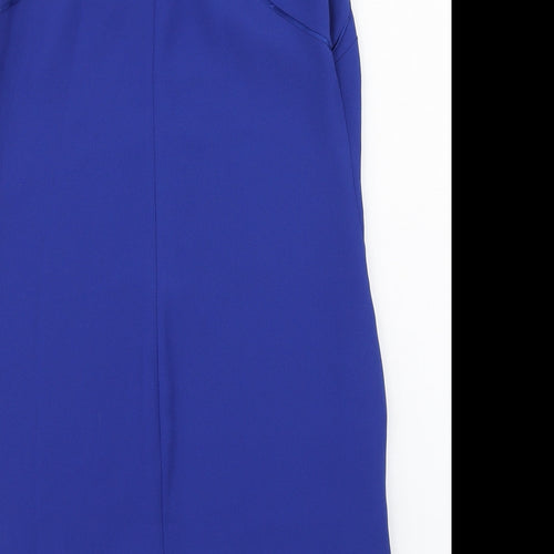 Coast Womens Blue  Polyester Pencil Dress  Size 12  Scoop Neck Zip
