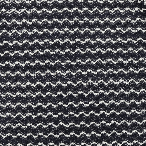 NEXT Womens Blue Boat Neck Striped Polyester Pullover Jumper Size 14