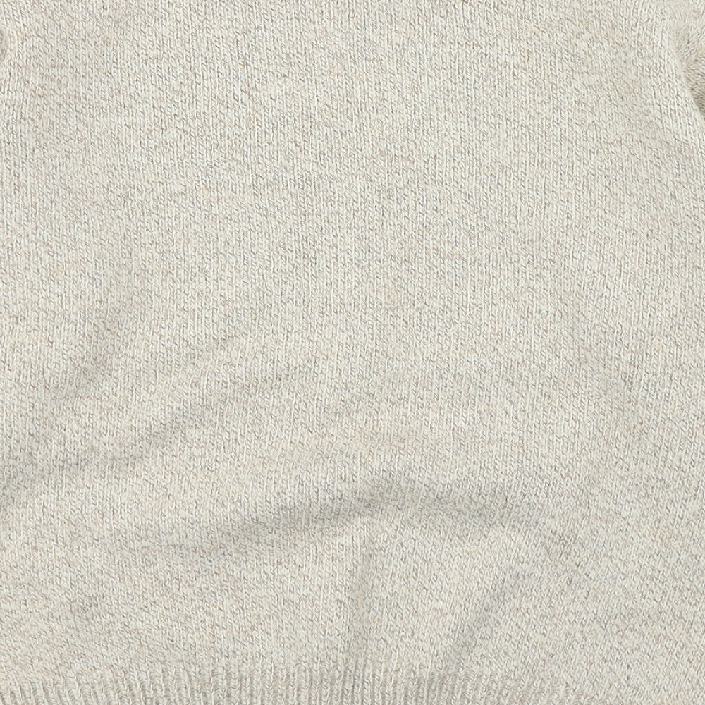 Bertex Womens Beige Round Neck  Acrylic Pullover Jumper Size 14