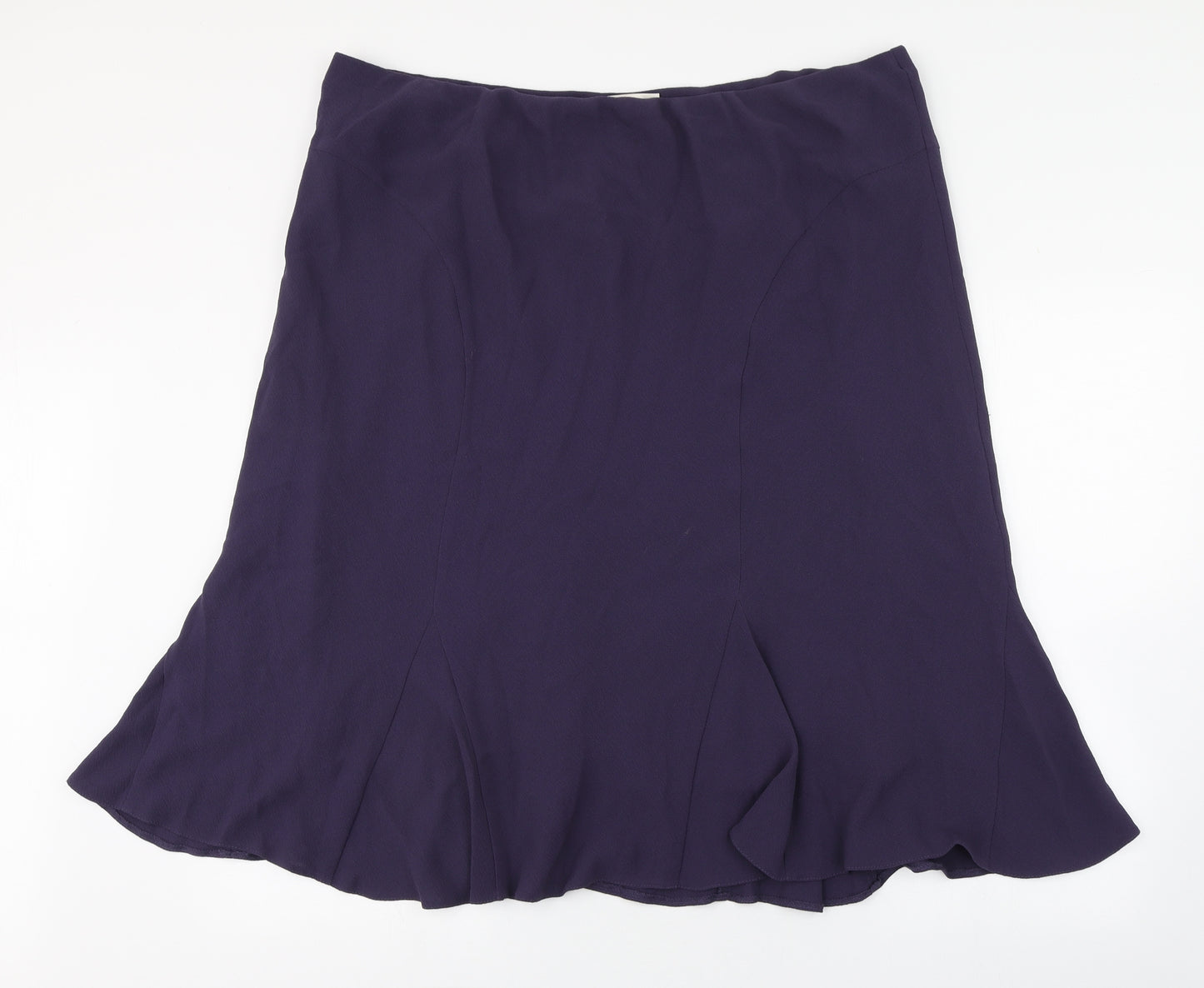 Ann Harvey Womens Purple  Polyester Trumpet Skirt Size 24   Zip