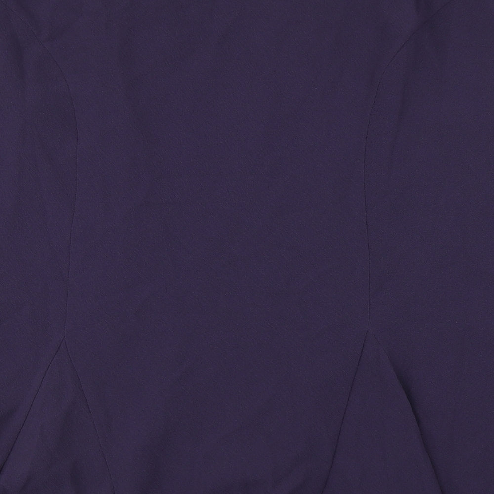 Ann Harvey Womens Purple  Polyester Trumpet Skirt Size 24   Zip