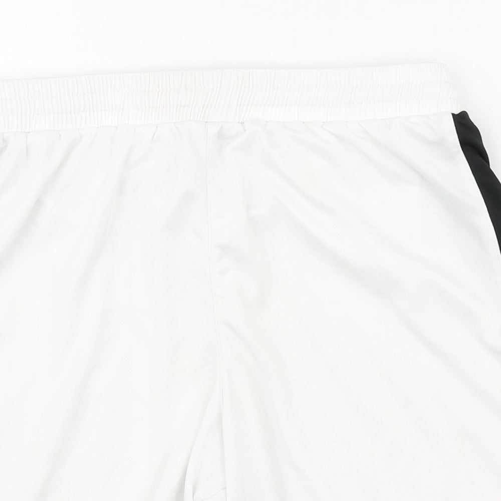Uhlsport Mens White  Polyester Sweat Shorts Size L L9 in Regular