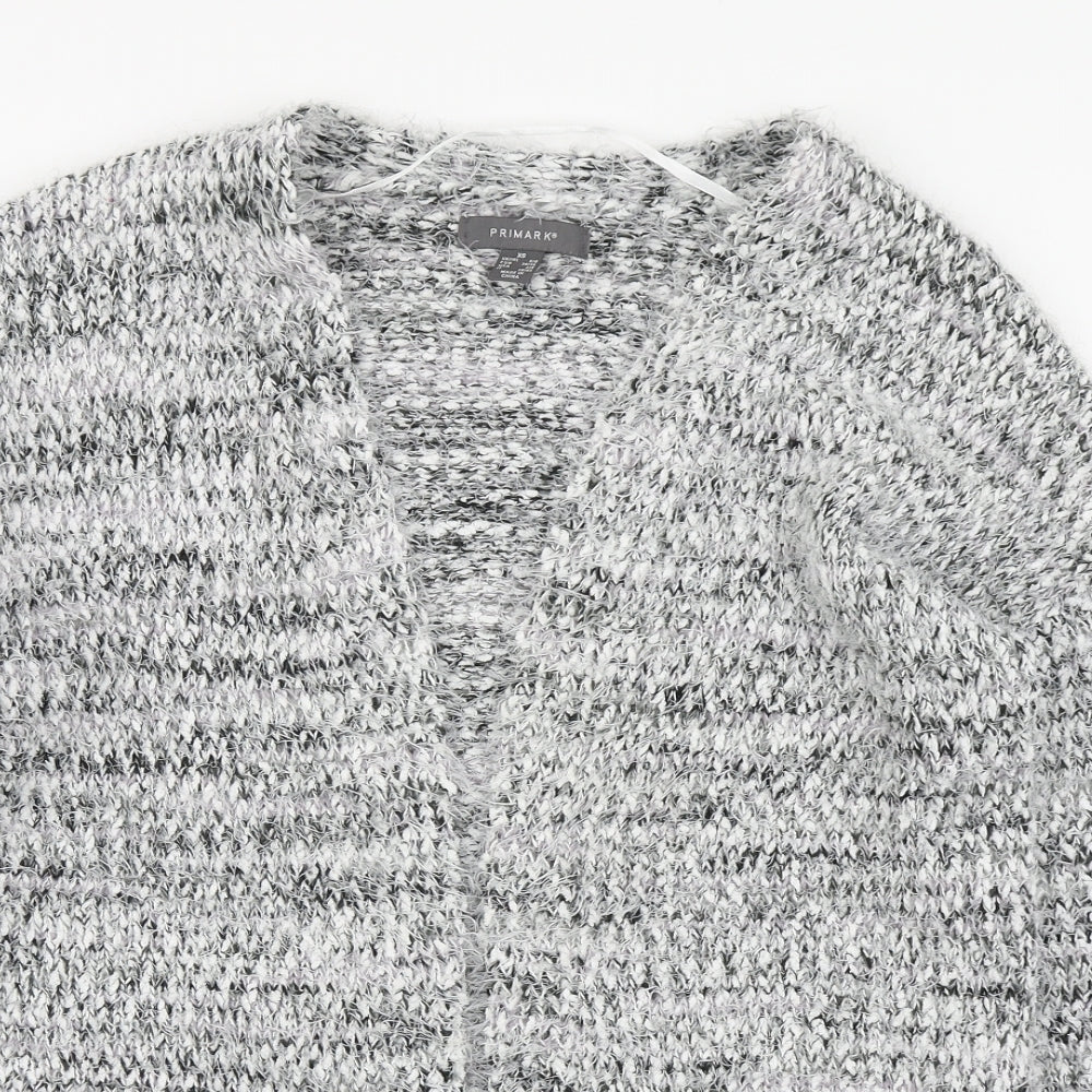 Primark Womens Grey V-Neck  Polyester Cardigan Jumper Size XS