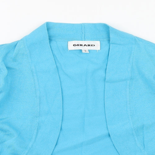 Gerard Womens Blue V-Neck  Viscose Shrug Jumper Size S