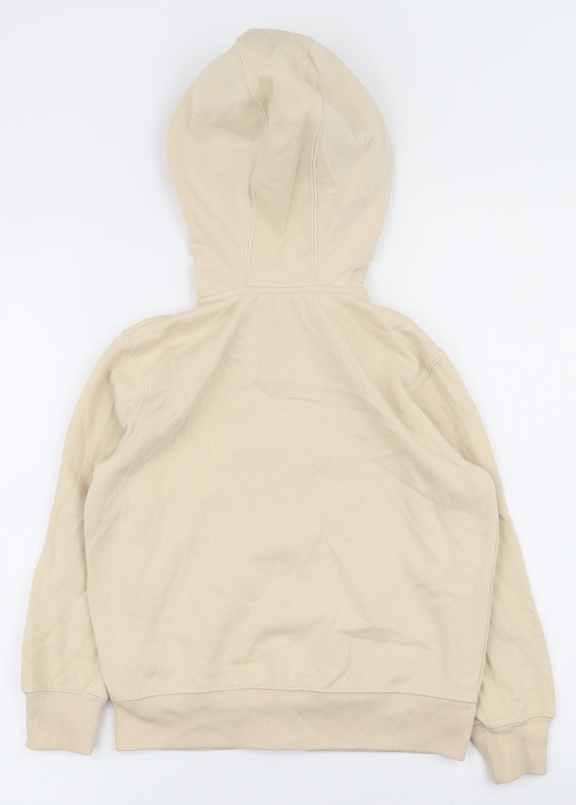 Peacocks Girls Beige  Polyester Full Zip Hoodie Size 6-7 Years  Zip