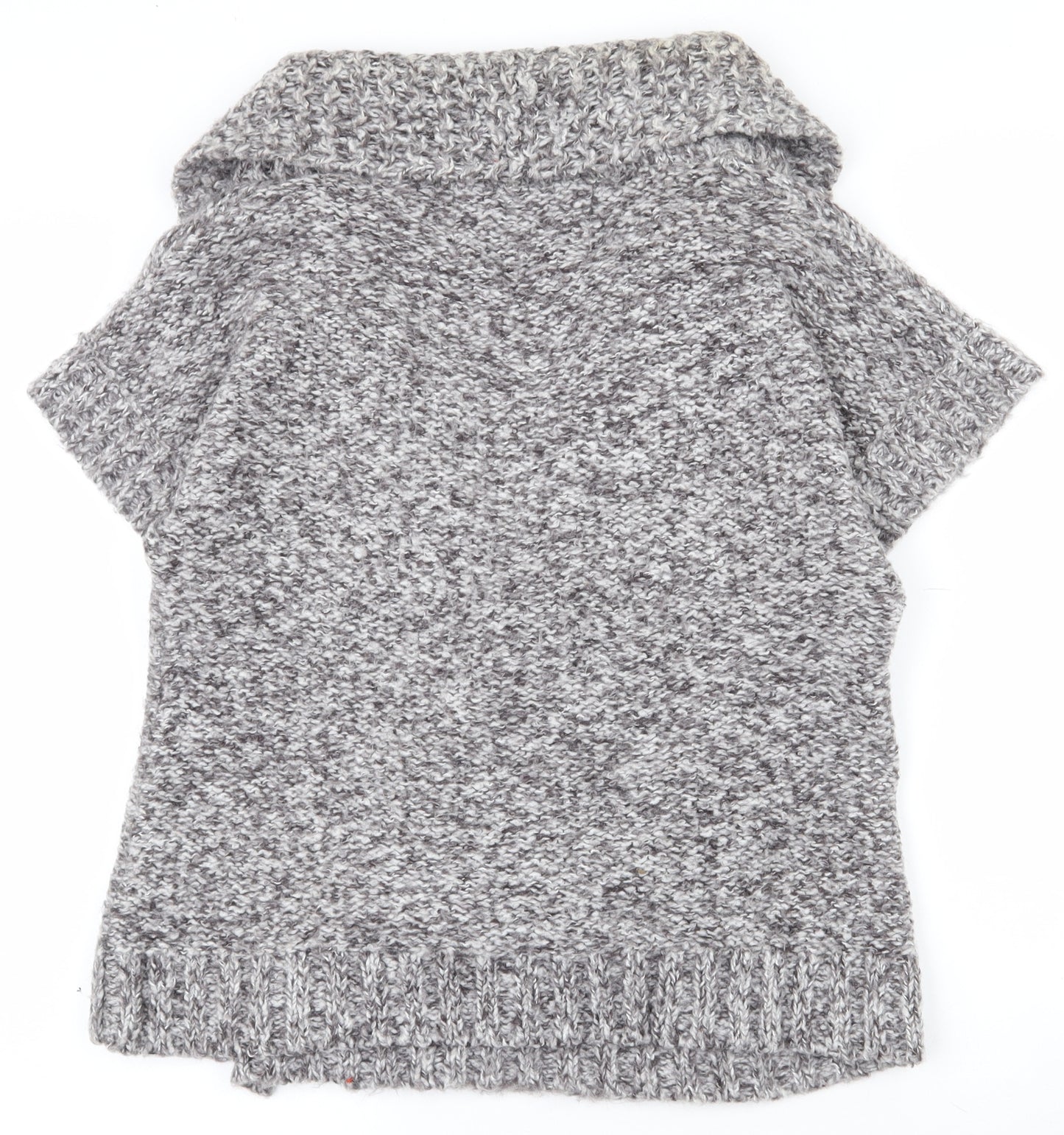 Maine New England Womens Grey Collared  Acrylic Cardigan Jumper Size 12