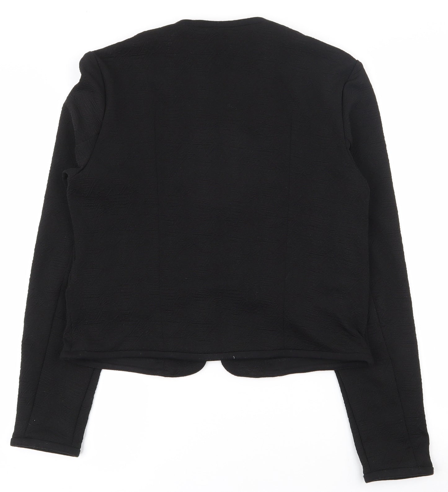 Atmosphere Womens Black Geometric  Jacket  Size 8  Zip