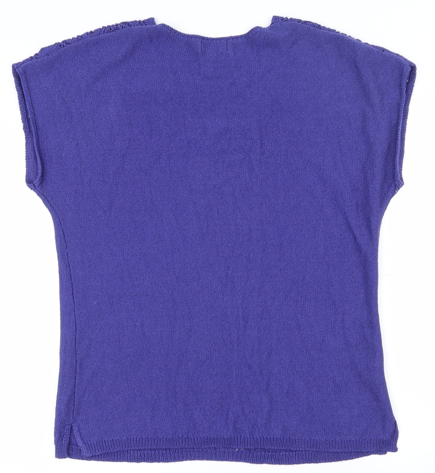 Papaya Womens Purple Scoop Neck  Acrylic Pullover Jumper Size 12