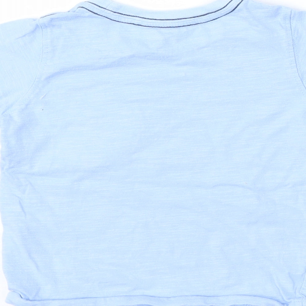 Carter's Boys Blue  Cotton Basic T-Shirt Size 18-24 Months Round Neck