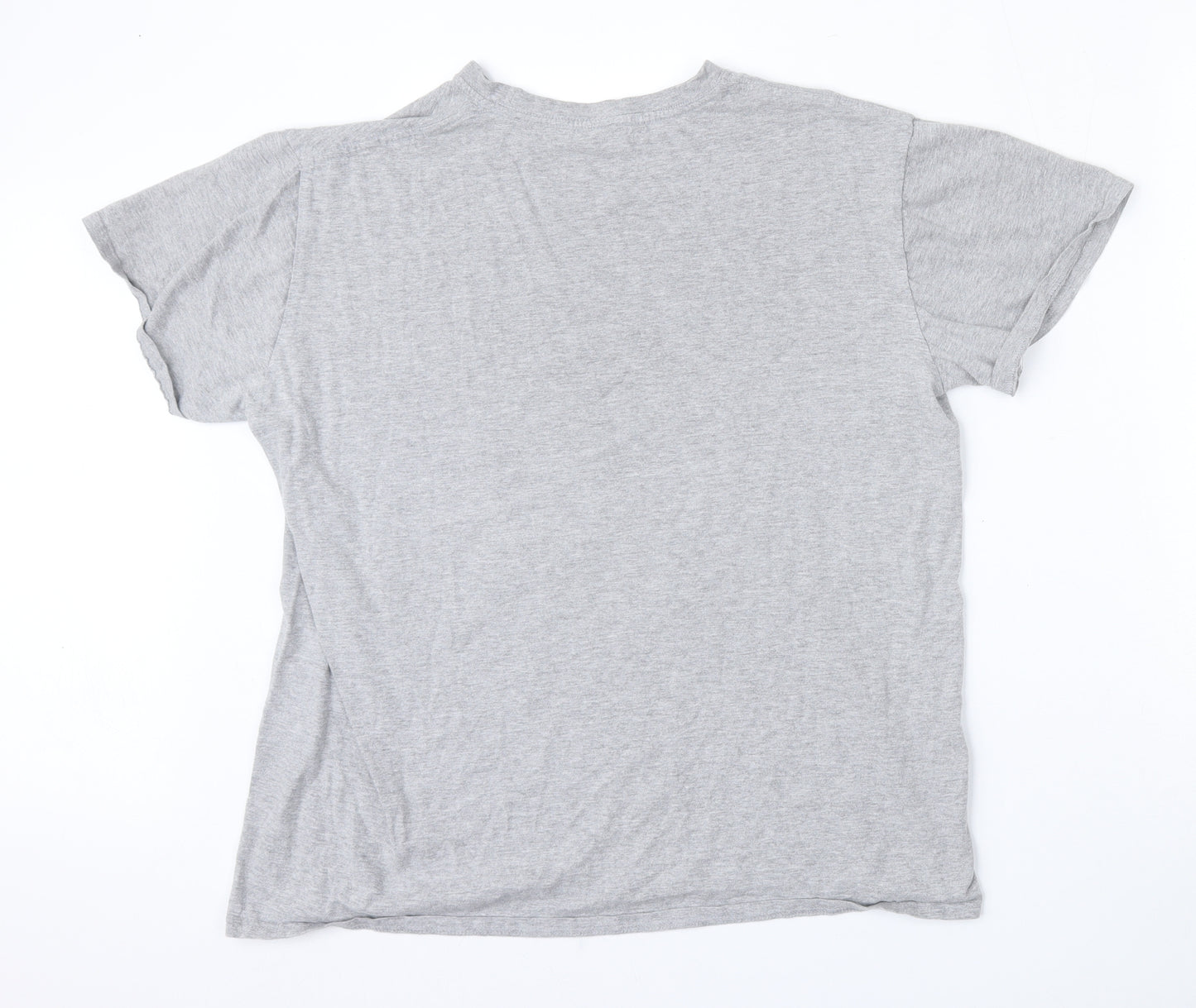 Babygirl Womens Grey  Cotton Basic T-Shirt Size XL Round Neck