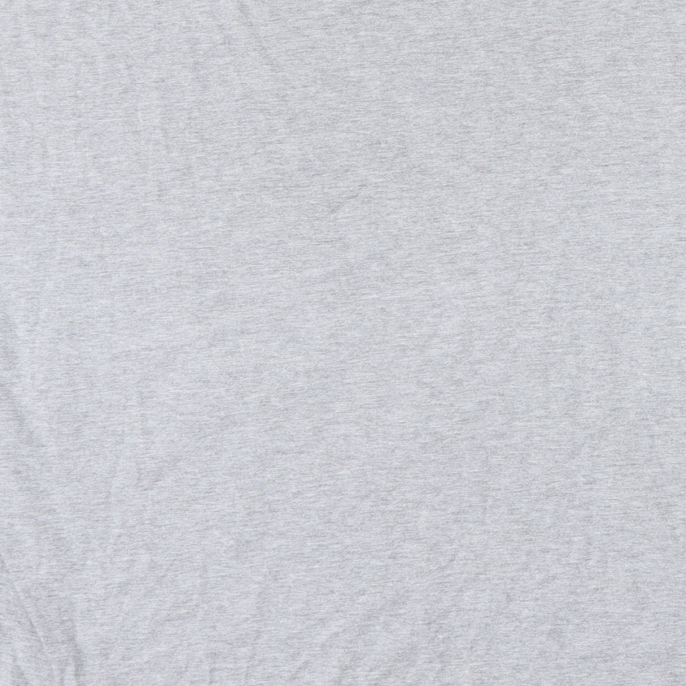 Babygirl Womens Grey  Cotton Basic T-Shirt Size XL Round Neck