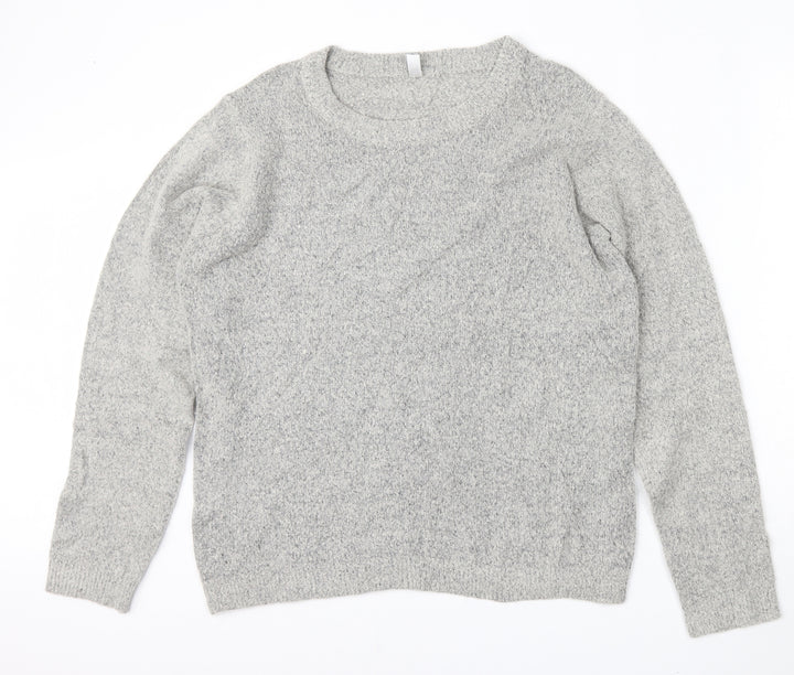 Soyaconcept Womens Grey Round Neck  Acrylic Pullover Jumper Size XL