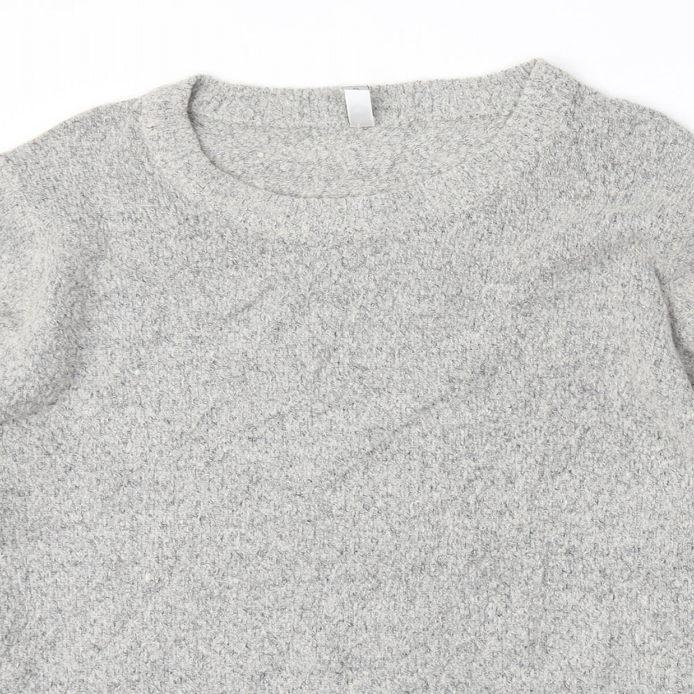 Soyaconcept Womens Grey Round Neck  Acrylic Pullover Jumper Size XL