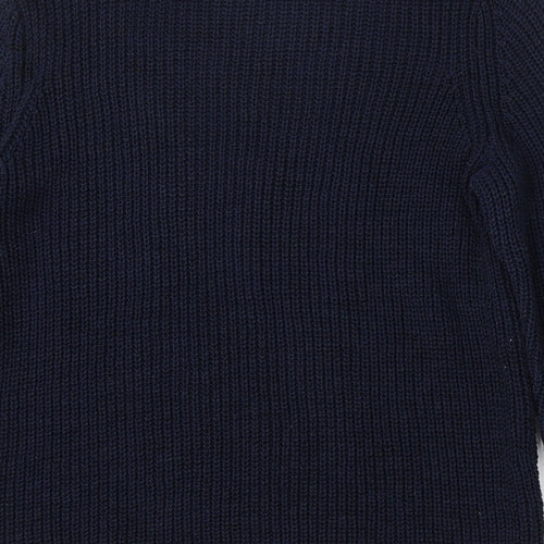 Love Knitwear Womens Blue Round Neck  Polyester Pullover Jumper Size 20