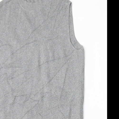 Dorothy Perkins Womens Grey Round Neck  Cotton Vest Jumper Size 16