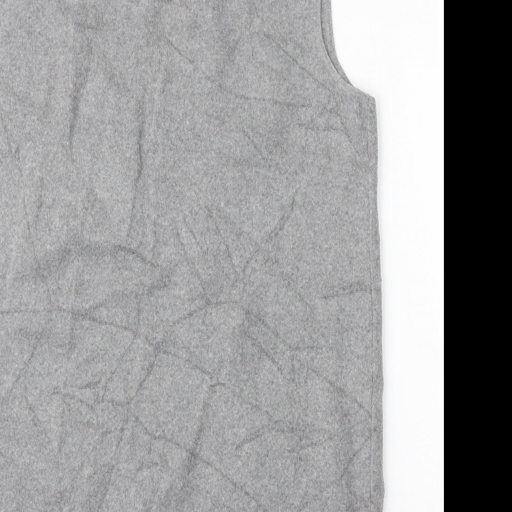 Dorothy Perkins Womens Grey Round Neck  Cotton Vest Jumper Size 16