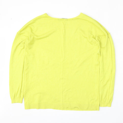 Atmosphere Womens Yellow Round Neck  Viscose Pullover Jumper Size 12