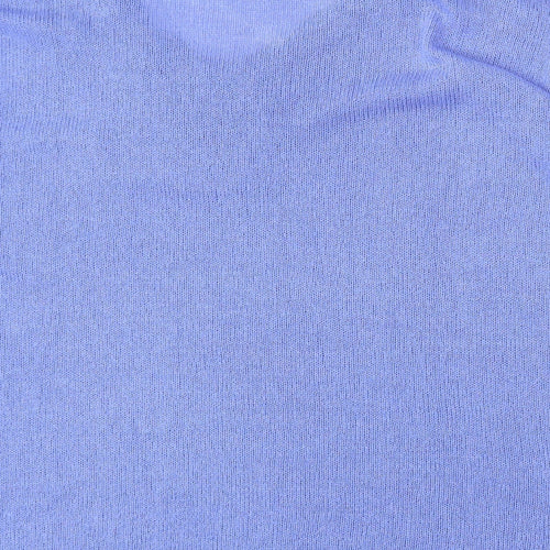 Slimma Womens Purple Round Neck  Acrylic Pullover Jumper Size 16