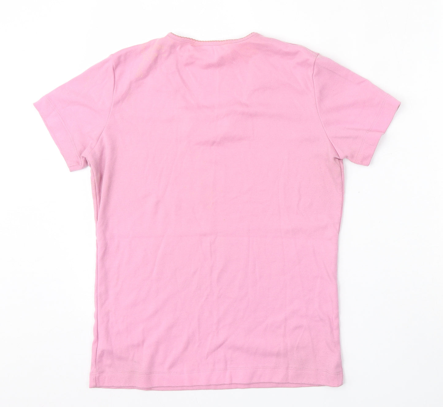 Donna Lewis Womens Pink  Polyester Pullover Sweatshirt Size M