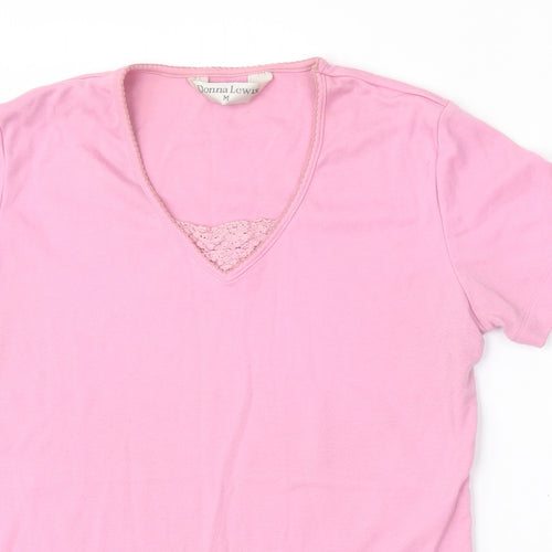 Donna Lewis Womens Pink  Polyester Pullover Sweatshirt Size M