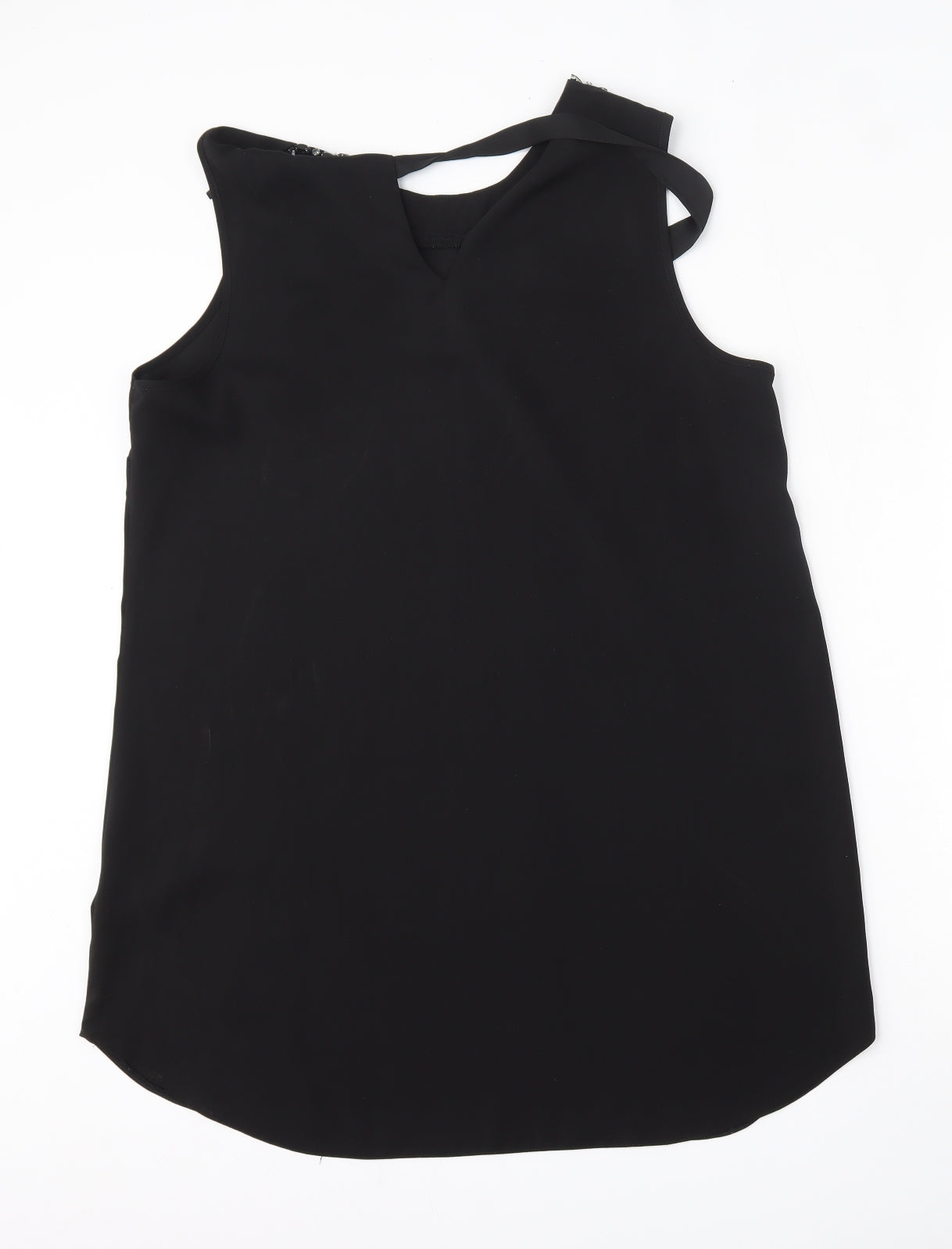 Dorothy Perkins Womens Black  Polyester Trapeze & Swing  Size 16  Round Neck