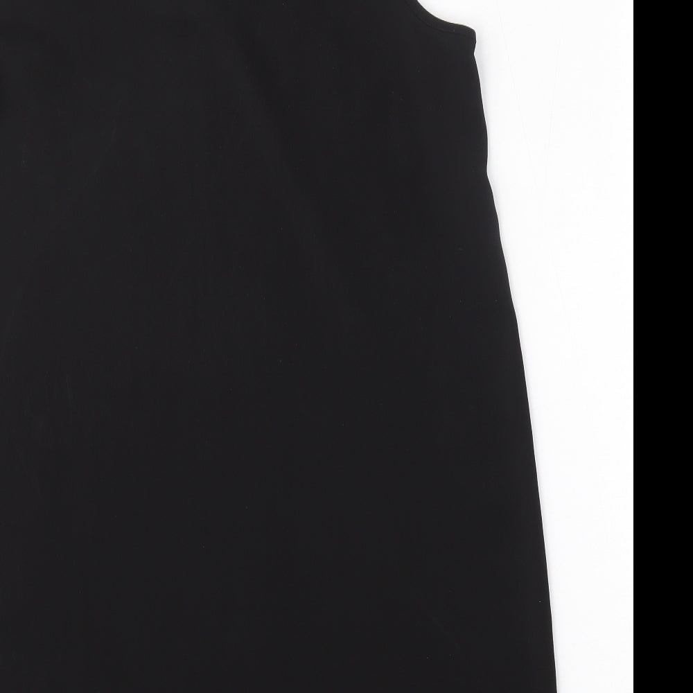 Dorothy Perkins Womens Black  Polyester Trapeze & Swing  Size 16  Round Neck