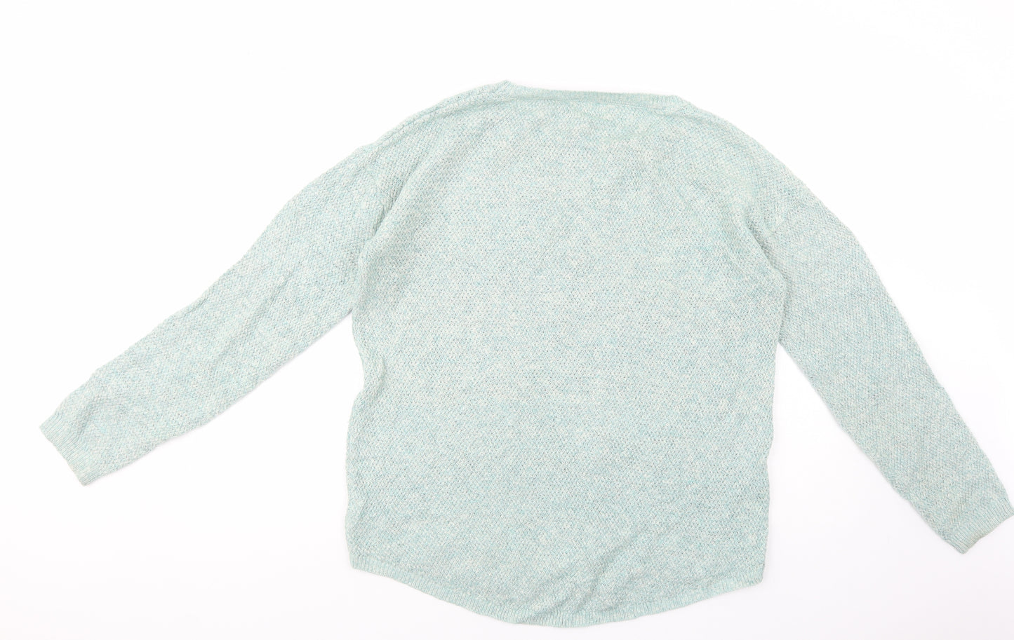 Fat Face Womens Green Boat Neck  Cotton Pullover Jumper Size 12