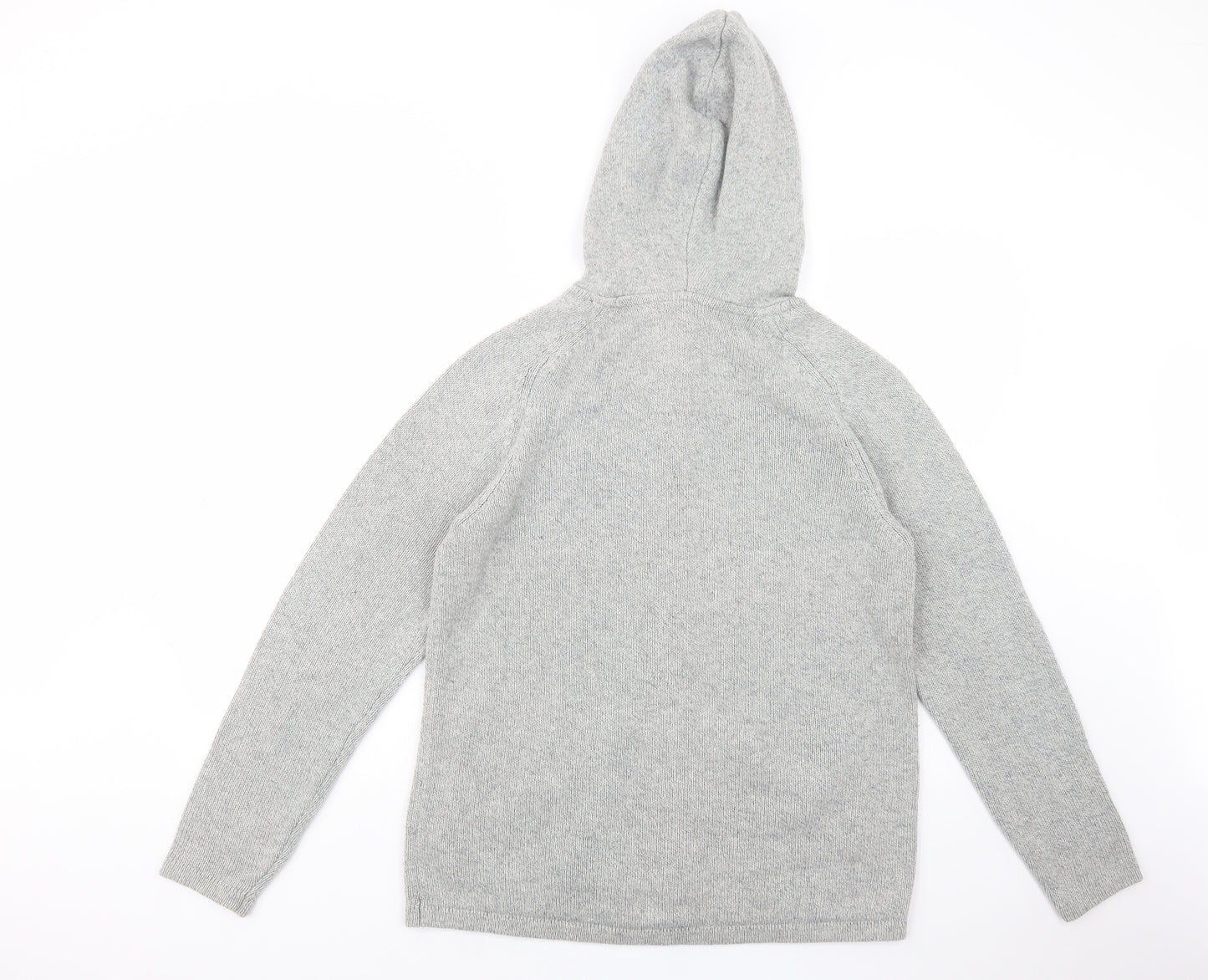NEXT Mens Grey Round Neck  Acrylic Full Zip Jumper Size L