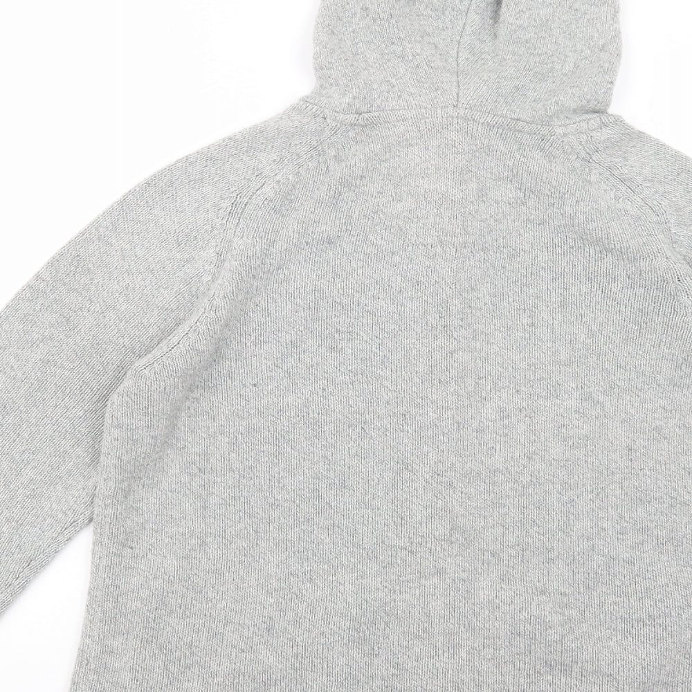 NEXT Mens Grey Round Neck  Acrylic Full Zip Jumper Size L