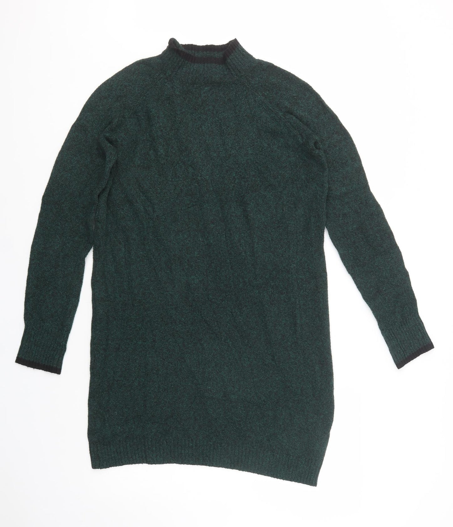 FOREVER 21 Womens Green  Polyester Jumper Dress  Size S  High Neck Pullover