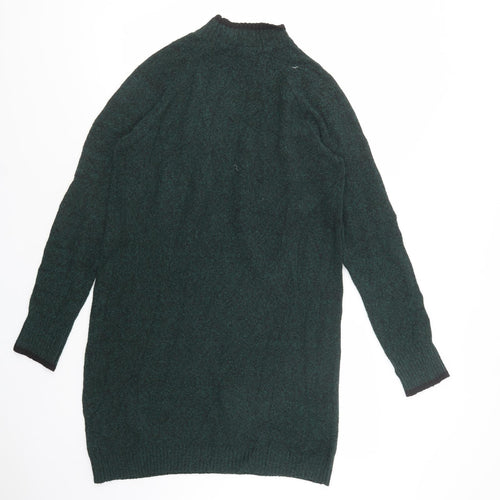 FOREVER 21 Womens Green  Polyester Jumper Dress  Size S  High Neck Pullover