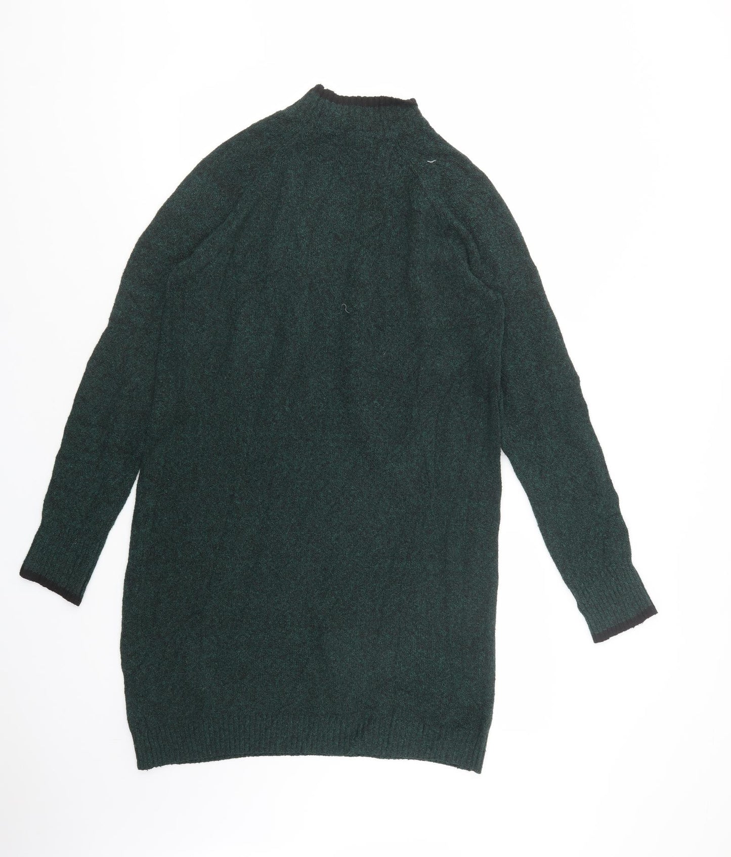 FOREVER 21 Womens Green  Polyester Jumper Dress  Size S  High Neck Pullover
