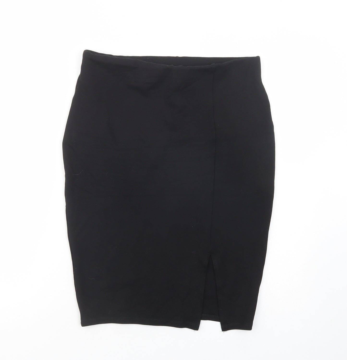 Amisu Womens Black  Polyester Straight & Pencil Skirt Size 12