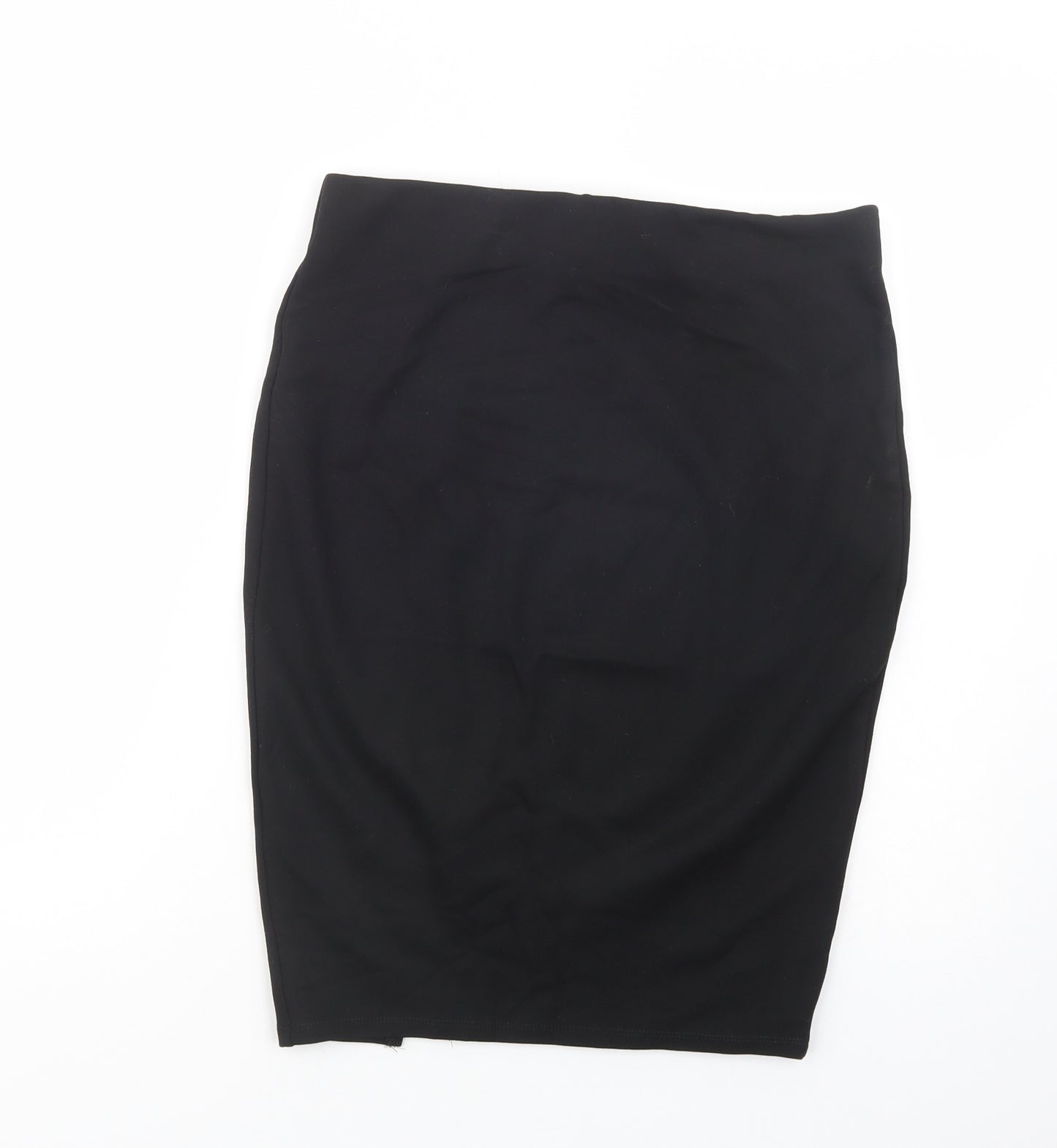 Amisu Womens Black  Polyester Straight & Pencil Skirt Size 12